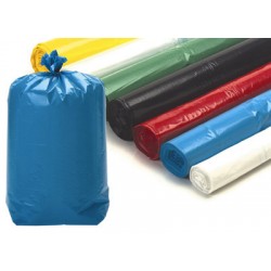 Sacs poubelle 50L bleus usage courant 14 microns (le carton de 500)