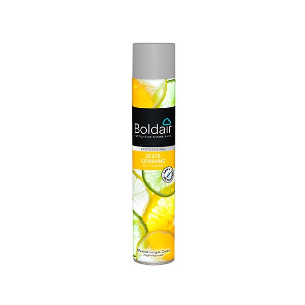 Lot de 6 aerosols desodorisants Boldair surpuissant zeste de citron 500 ml