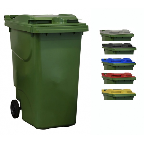 Bac roulant de collecte 100% recyclable 360 L corps vert