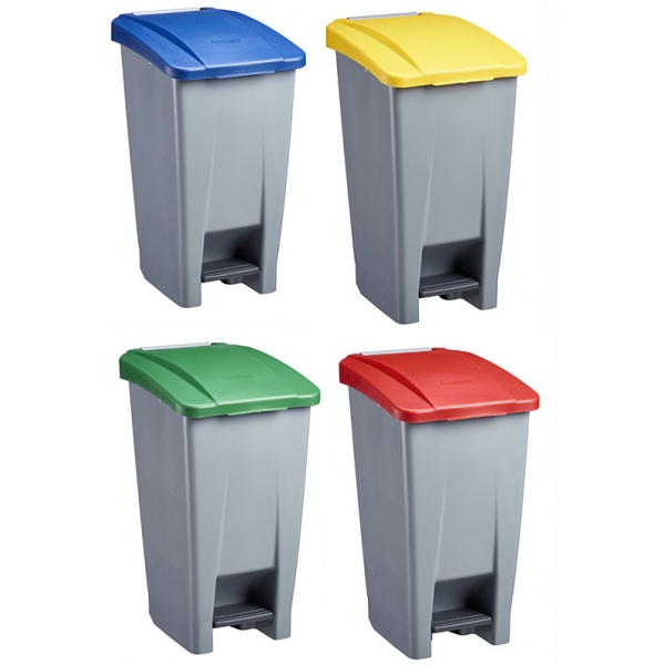 Tyewomiy Poubelles de recyclage avec baril intérieur, presse à main for  poubelles de recyclage à domicile + pédale, corbeilles à papier en  plastique