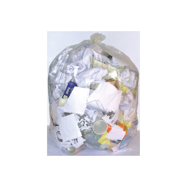 sac poubelle transparent 110 litres par carton de 100 sacs