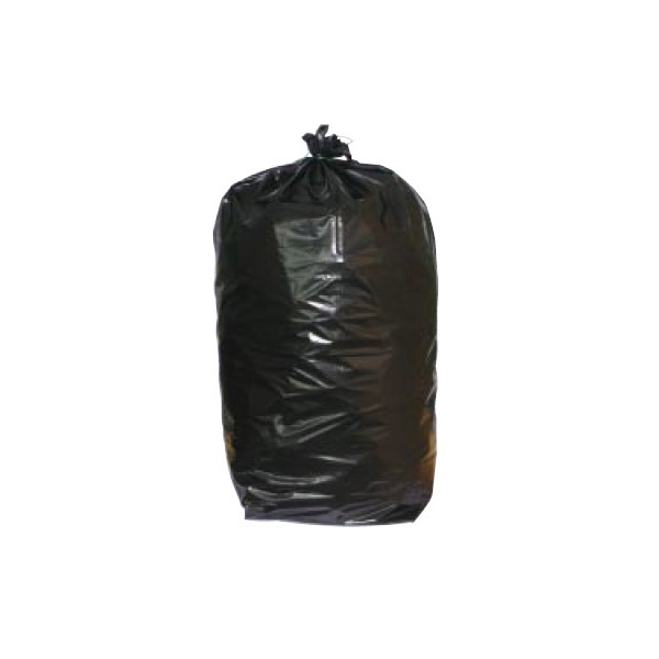 Boîte de 500 sacs poubelles Noirs 50 litres avec liens coulissants 28  microns