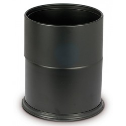 Corbeille à papier avec anneau 15 litres noire