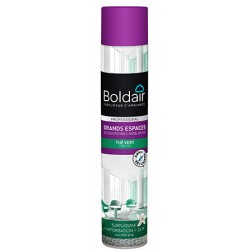 Lot de 12 aerosols desodorisants Boldair surpuissant the vert 750 ml