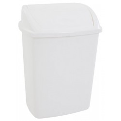 poubelle légère à couvercle basculant seau intérieur 10 L, anthracite poubelle pour salle de bain KADAX Poubelle de salle de bain en plastique avec couvercle basculant cuisine 
